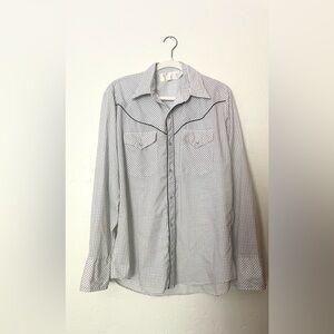 Vintage Caravan Pearl Snap Western‎ Button Down Size Large