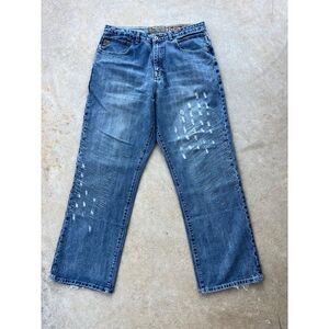 Vintage Akademiks Y2K Baggy Hip Hop Denim Jeans P2