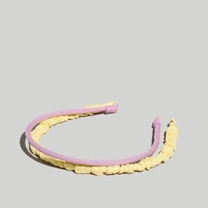 Madewell pink scrunchie headband skinny