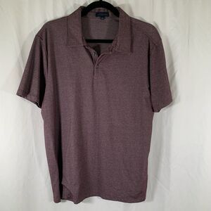 Zachary Prell Polo Shirt Men's Large Purple Short Sleeve Cotton Blend