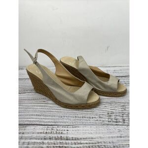 Castaner Womens Sling Back Open Toe Espadrille Wedge Sandals Gold Size 39 8‎