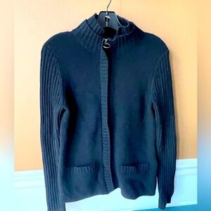 Cashmere by Lord & Taylor Black Vintage Women’s Zip-up Sweater Size Medium