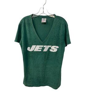 Victoria's Secret PINK NFL NY JETS LIMITED EDITION BLING V-NECK Small