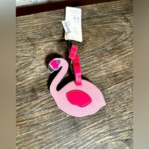 H&M Divided Pink Glitter Flamingo Luggage tag NWT