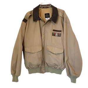 Avirex A-2 Jacket VINTAGE Air Force Bomber Flight CockPit Top Gun Size XL