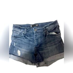 ❤️Kut From The Kloth Madeline Boyfriend Denim Shorts Dark Wash Size 4