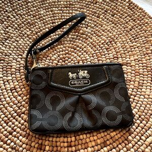 Coach Horse and Carriage Black Wristlet