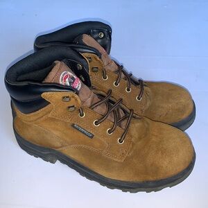 Brahma Steel Toe Work Boots Women’s Size 10 Waterproof Tan Suede Ankle