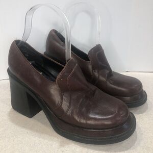 Women's Nine &Co. Y2K 90’s Chunky Block Heel Platform Shoes Size 7.5