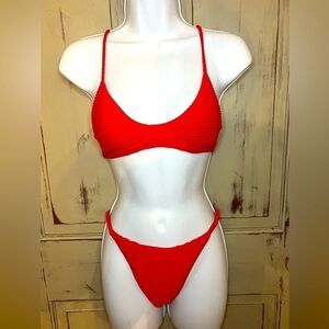 Vix Bikini Set Dune Luli top S Dune Ju string bottom L red bathing suit