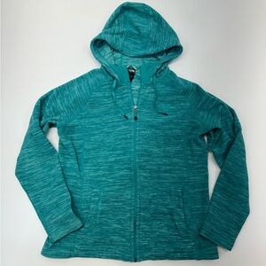 The North Face Women’s Turquoise Lightweight Fleece Hooded Jacket Size Large