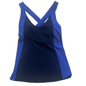 Lululemon Blue & Navy  Scoop Tank Size 6