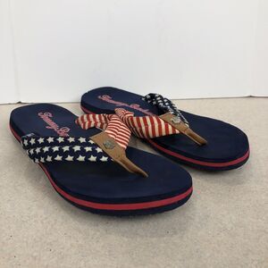 Tommy Bahama Women’s American Flag USA Patriotic Flip-Flops Size 7/8