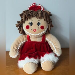 Vintage Dan Dee Collector's Choice Plush Stuffed Gingerbread Woman Girl W/Dress