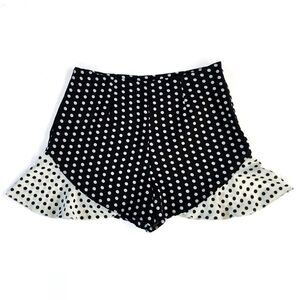 Revolve Ellejay Annie High Waisted Polka Dot Summer Flounce Shorts Size