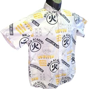 Naruto Shippuden Collection Short Sleeve‎ Button Down Shirt sz L