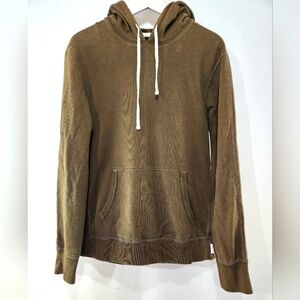 REIGNING CHAMP Olive Green Handcrafted in Canada 100% Heavyweight Cotton Hoody S