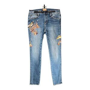 Driftwood Jackie Embroidered Jeans Birds Floral Women's 27