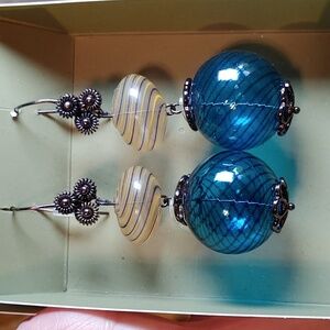 NEW in Box ZARA Glass Art Deco Earrings