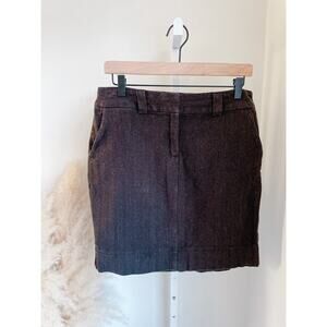 Banana Republic Black Tweed Mini Skirt Size 10