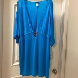 DOTTI WOMAN TURQUOISE BEACH COVER UP.  NEW WITH TAGS