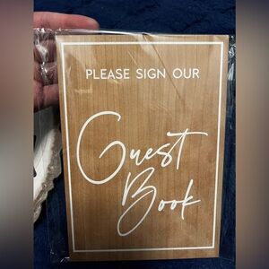 NWT "Please Sign Our Guest Book" Tabletop Sign