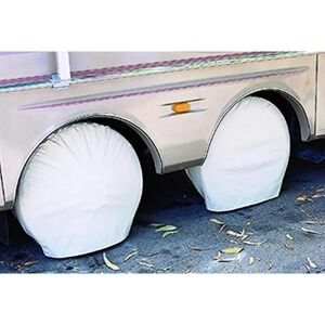 SET OF 4 ADCO 3949 Polar White Ultra Tyre Gard 40" - 42" tires RV Trailer