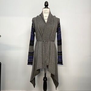 𝅺katherine Barclay Asymmetrical Wool Blend Cardigan