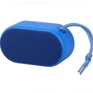 onn. Small Rugged Portable Bluetooth Speaker, Colbalt Blue