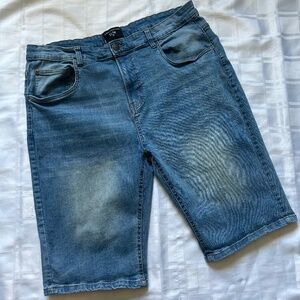 Urban Heritage Slim Fit Light Fade Denim Jean Shorts