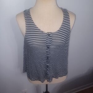 Black & White Striped Tank Top- W Sz Small