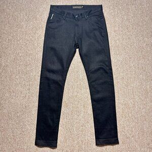 OVO Octobers Very Own Japanese Denim Black Selvedge Size 32 Tapered