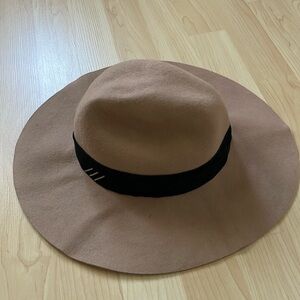 Anine Bing Wool felt tan beige hat, size S