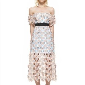 SELF-PORTRAIT 3D Floral Dress