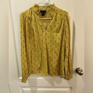 Rachel Roy Mustard Color Blouse               Size Medium.  EUC