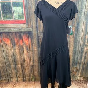 Papell‎ Petites Black Cocktail Dress