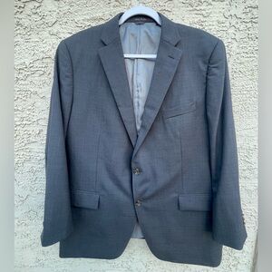 Indochino Mens 46R Gray 100% Wool Suit Jacket Sport Coat Blazer  Two Button