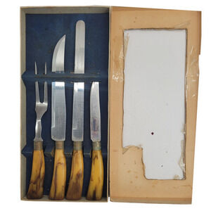 Westall‎ Richardson Sheffield Vintage Bone and Stainless Four Piece Cutlery Set