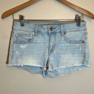 American Eagle Outfitters Super Stretch Shortie Distressed Jean Shorts