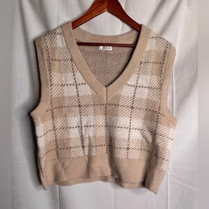 Ardene acrylic plaid  vest