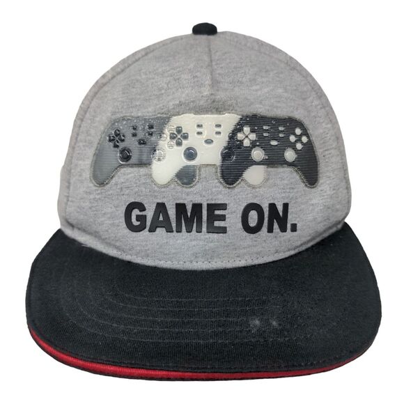 Place Other - Place Boy's Snapback Hat Gray Black Size S-M 4-7 3D Game On Logo