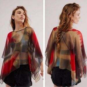 NWOT FREE PEOPLE ANGEL WING PONCHO