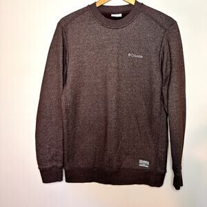 Columbia Brown Sweatshirt Crewneck Long Sleeve Cotton Blend Size S