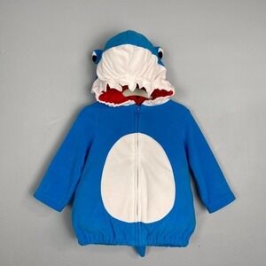 𝅺carter's Baby Shark Halloween Costume Blue Hoodie Size 12 mos