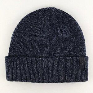 BULA Unisex Merino Wool  Blend Hat Beanie Double Layer Navy Blue One Size