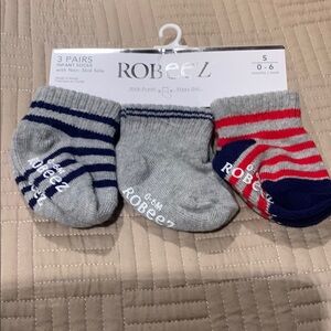 Robeez 3-Pack Striped Socks Set 0-3 Months