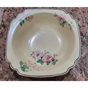 Vintage Homer Laughlin Briar Rose Round Serving Bowl 8", Undamaged, Rare