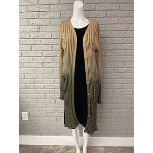 Christine Phillipe Ombré Long Cardigan Size L