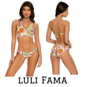 Luli fama New with tags colorful 2 piece bikini set medium great coverage