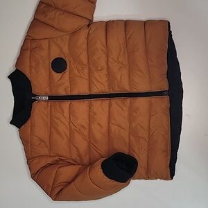 NWOT JACARDI Reversible puffer Jacket bomber burnt orange